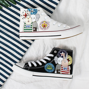 小飞力 x 回力越狱兔联名帆布鞋2020爆改涂鸦学生百搭鸳鸯男女