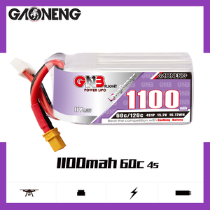 高能GNB 1100mAh 4S 15.2V 60C LiHV长航续LR穿越机航模锂电池