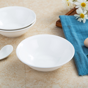 餐厅酒店微波炉陶瓷碗商用日式沙拉碗纯白色饭碗汤碗面碗汤粉斗碗