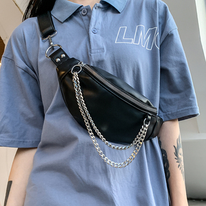 网红小包包女2021新款潮夏季百搭腰包ins时尚简约链条胸包斜挎女