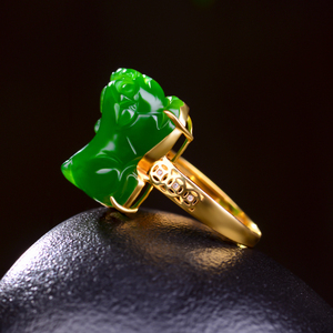 招财貔貅玉戒指