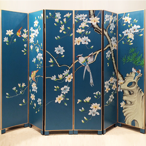 手绘画屏风隔断
