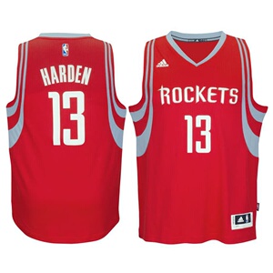 【绝版】nba球衣 哈登 harden 火箭红 adidas sw 全新热印篮球