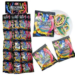 30袋元美魔幻七彩绳子软糖彩色水果味奖励儿童创意糖果送小孩零食