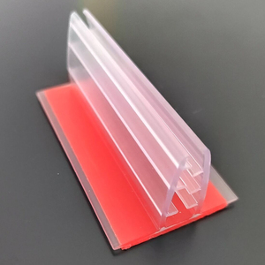 软齿夹可移无痕胶食堂塑料kt板底座夹板塑料固定夹食堂防飞沫板夹