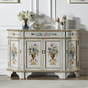 欧式奢华玄关柜美式入户客厅装饰隔断柜子轻奢风别墅门厅餐边鞋柜