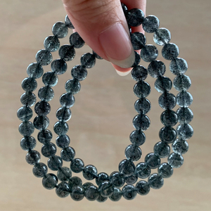 天然黑云母超七水晶手链异象黑水晶彩宝发晶幽灵手串饰品礼物女