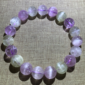 天然冰种彩色猫眼紫锂辉石手链女猫眼石水晶皇后手串薰衣草饰品