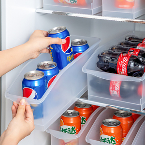 冰箱饮料收纳盒神器双层储存食品级啤酒可乐易拉罐厨房整理抽屉式