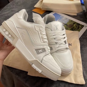 现货 louis vuitton lv 路易威登 trainer男士休闲鞋板鞋 白水泥