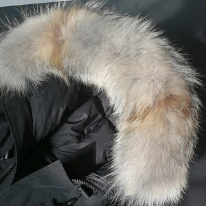 加拿大进口大鹅羽绒服狼毛领子单买卖冬季保真0809远征皮草定制做