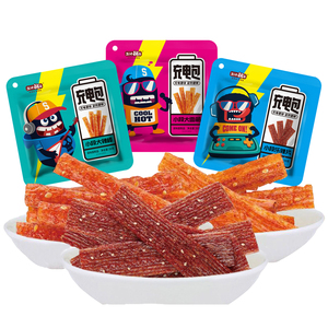 盐津铺子充电包小段大面筋大辣棒乐辣片50g怀旧零食便携方便袋装