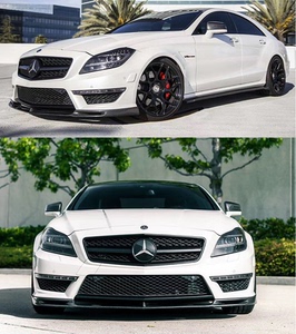 适用于奔驰w218改装小包围cls63碳纤维前后左右唇侧裙中网尾翼喉