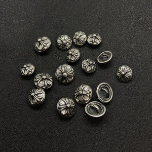 克罗心扣子手缝精致字母纽扣上衣衬衫开衫毛衣扣 925纯银银扣