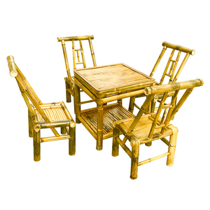 竹桌子家用新中式民宿竹椅家具竹编茶桌椅组合休闲茶台方餐桌凳子