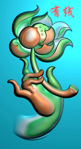 精雕图jdp灰度图bmp玉雕图木雕图电脑雕刻图莲花佛手j1027