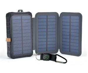 折叠光能太阳能手摇充电宝移动电源手机充电器便携外出户外大容量
