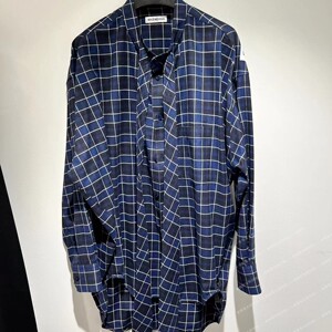 【安格在意大利】巴黎世家 纯棉格子衬衫
