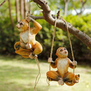 促销花园别墅院子仿真猴子树上挂件装饰品户外园林景观动物摆件
