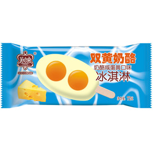 【长沙发货5支】美怡乐双黄蛋冰淇淋奶酪咸蛋黄口味雪糕