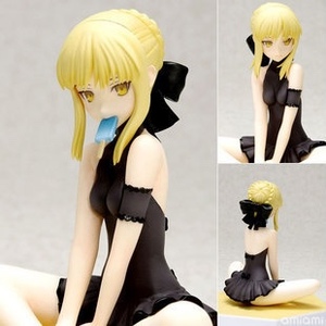 【中古】wave fate/ha  黑saber alter 水着冰棒 泳装水着手办