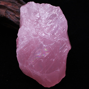 易晶缘天然粉晶原石桌面石头摆件大块毛料镇纸雕刻装饰矿物宝