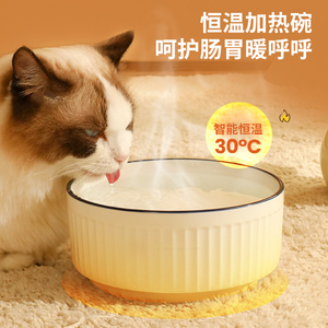 猫咪恒温饮水机大容量狗狗加热喝水盆冬天用猫咪喝温水宠物热水碗