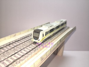 匹格n比例南宁地铁4号线列车3d纸模diy手工火车高铁动车地铁模型
