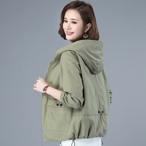 春秋薄款妈妈装纯棉短款外套女长袖全棉洋气高贵中老年女装4050岁