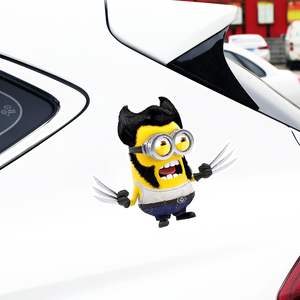 小黄人车贴防水反光