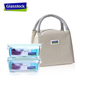 Glasslock防水保鲜盒袋子手提饭盒包便当包男女手拎包保温收纳包