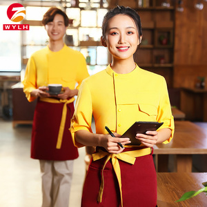 00华尔翔服饰淘宝服务员工作服短袖新款夏装巴奴原版工作服加大码0