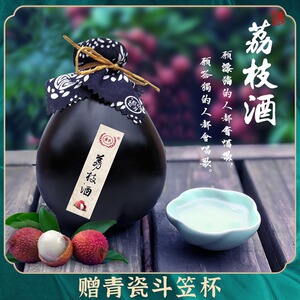 荔枝酒杨梅桑葚菠萝枸杞糯米酒花果酒女士低度微醺甜酒500ml瓶装