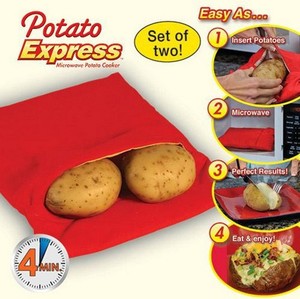 家用微波炉烤地瓜红薯神器土豆玉米炉架盘机片干烤锅袋食品收纳袋