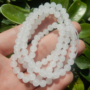 方言和田玉精品特惠老坑青海料羊脂白玉6mm108颗男女项链多圈手a