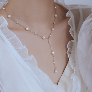 4种戴法天然淡水珍珠满天星项链时尚款轻奢小众设计颈链锁骨毛衣