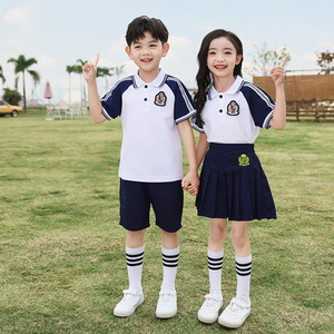 幼儿园园服夏装英伦韩版一年级小学生校服班服夏季儿童运动会套装