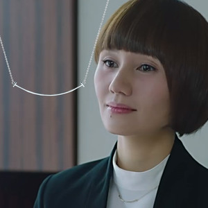 我的前半生唐晶同款项链女925纯银袁泉笑脸吊坠微笑网红潮锁骨链