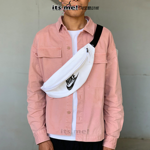 正品 nike/耐克男女白色纯白潮流单品单肩斜跨小腰包 ba5750-100