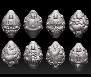 圆雕图核雕图stl精雕款最新款