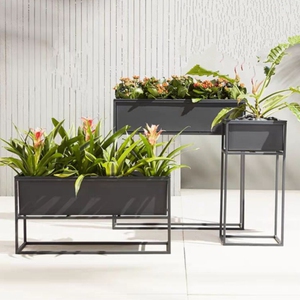 铁艺隔断花槽架转角绿植花盆架室内阳台客厅落地长方形花箱花几架