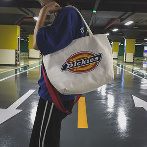 蒂克dickies帆布包休闲文艺女包潮学生单肩斜挎补习袋购物手拎包