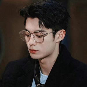 韩版王鹤棣同款眼镜男潮素颜金边大框圆脸平光镜复古近视眼镜框架