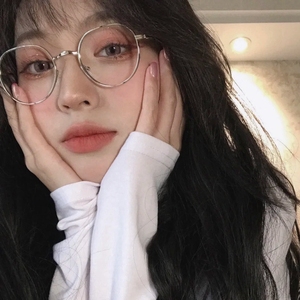 韩版ins网红银边金属眼镜女圆框防蓝光镜架近视镜带度数眼镜框潮