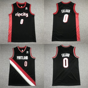 开拓者队00号安东尼球衣球裤利拉德篮球服套装男团队定制儿童队服2人