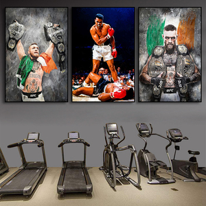 泰森拳击明星装饰画健身励志格斗拳馆壁画房间卧室嘴炮康纳挂画