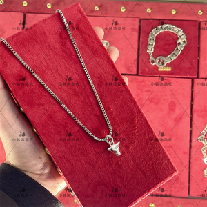 正品gucci古驰项链王一搏同款吊坠牛头复古925纯银男女情侣款链子