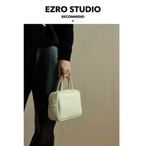 【EZRO】头层牛皮高级感真皮简约豆腐包小方块包手提百搭斜挎女包