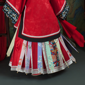 南有嘉鱼*清汉女古董衣清代汉族女凤尾裙*飘飘 现货掉落