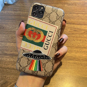 刺绣gucci适用苹果11promax手机壳潮牌iphone12古驰xsmax女8plus
